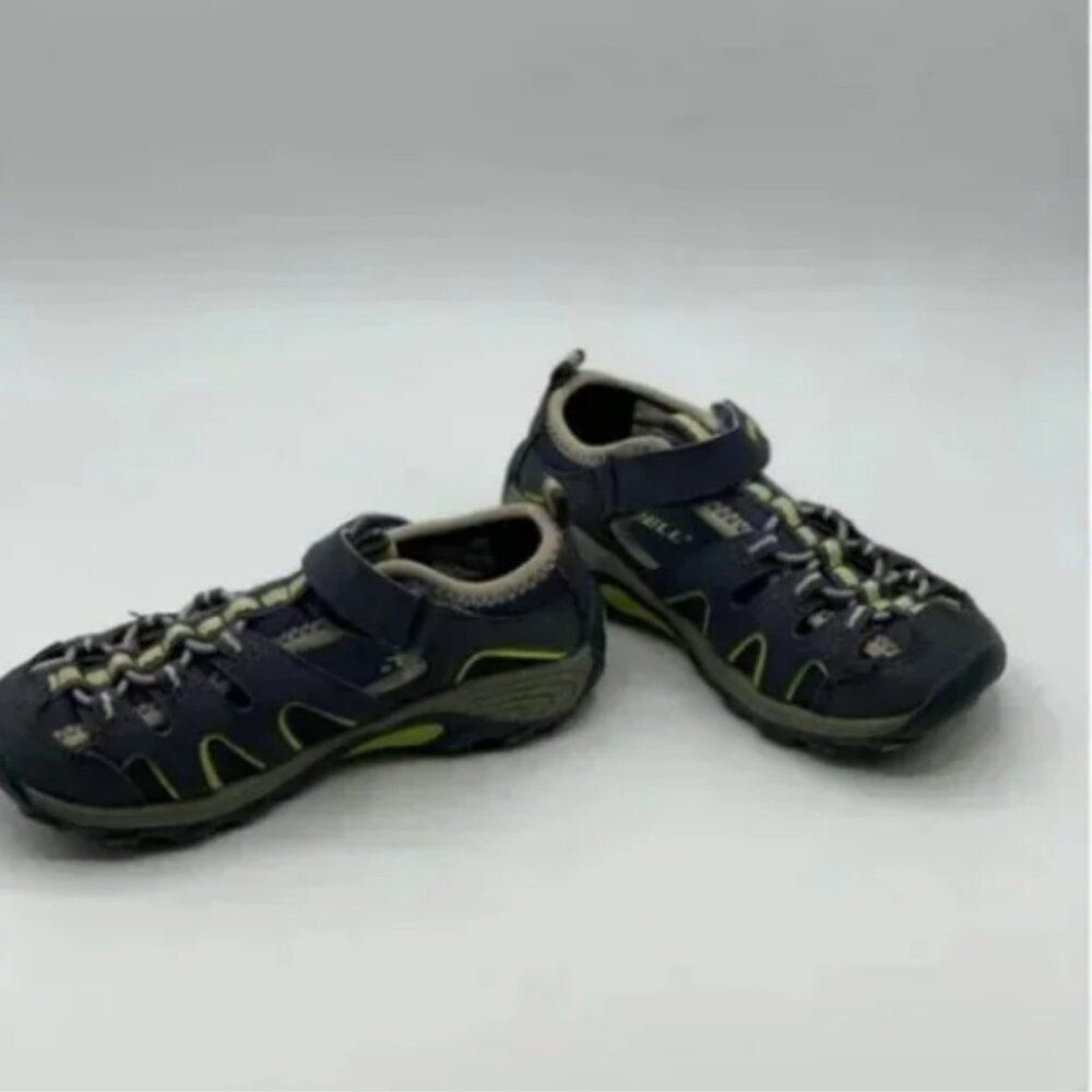 Merrell Boys' Hydrohiker Trail Shoe Blue Lime Green Size 11 - Picture 7 of 8
